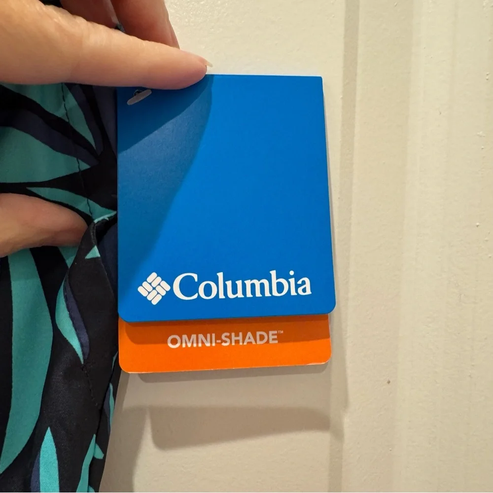 NWT Columbia Omni-Shade UPF 30 Sandy Shores Board Shorts Aquamarine Size L 14/16
